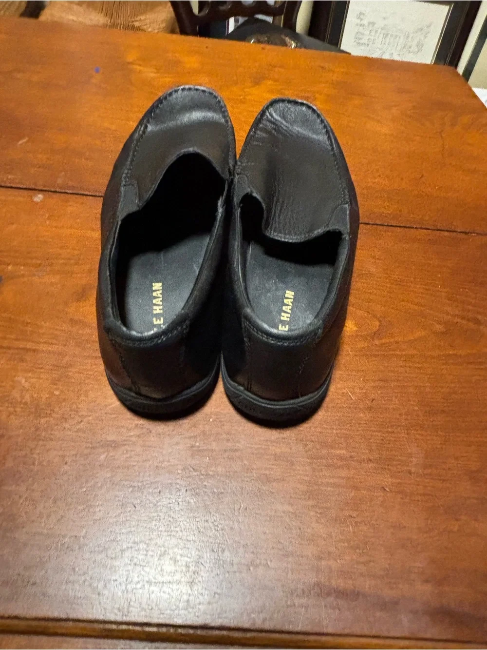 Cole Haan Men’s Black Leather Venetian Driving Loafers Size 10M Style C2740FCK16